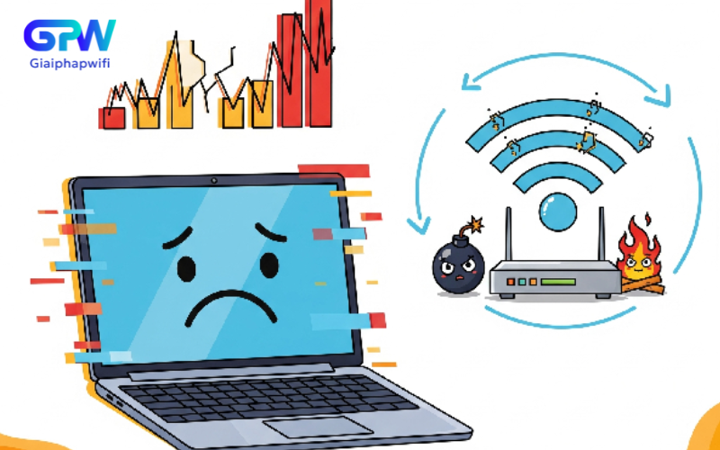 wifi fpt không có internet